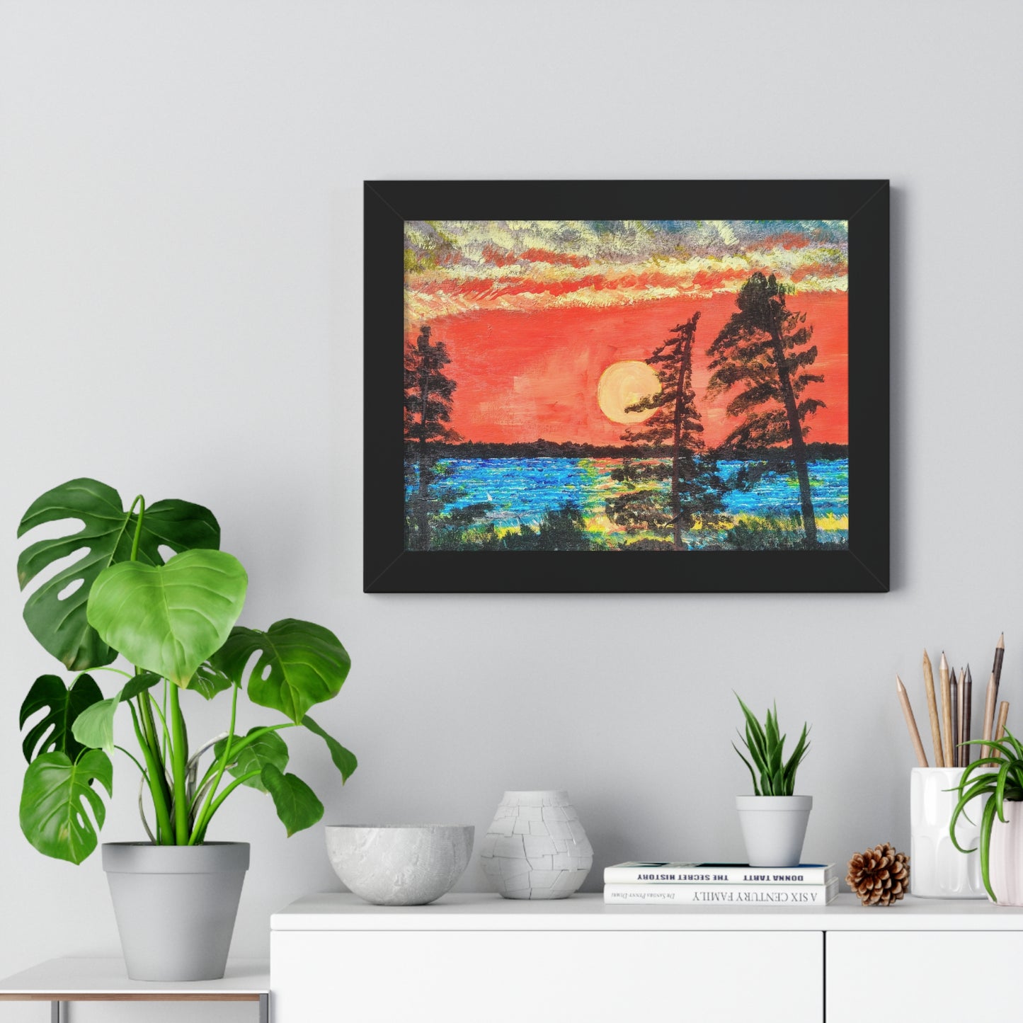 Sunset on Bootlegger's Bay Framed Print