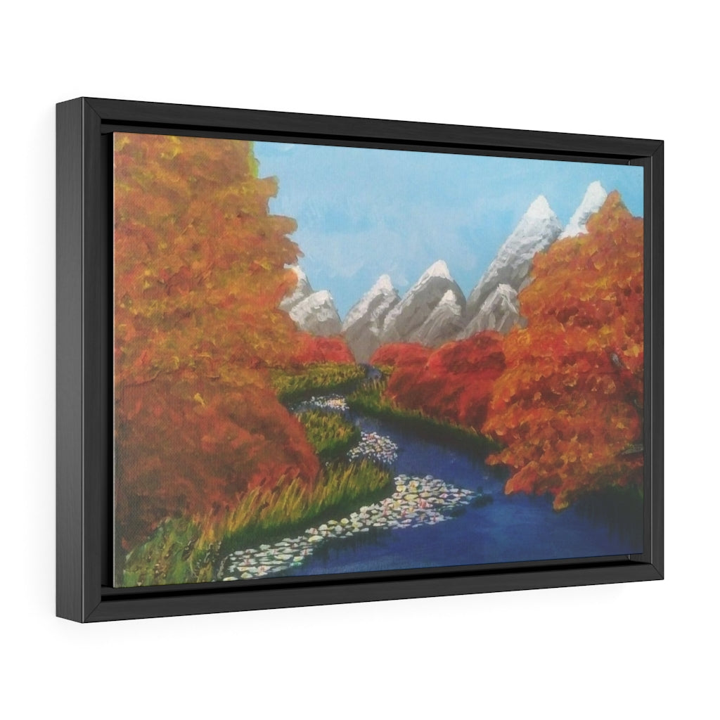 Autumn River Gallery Canvas Wrap, Framed