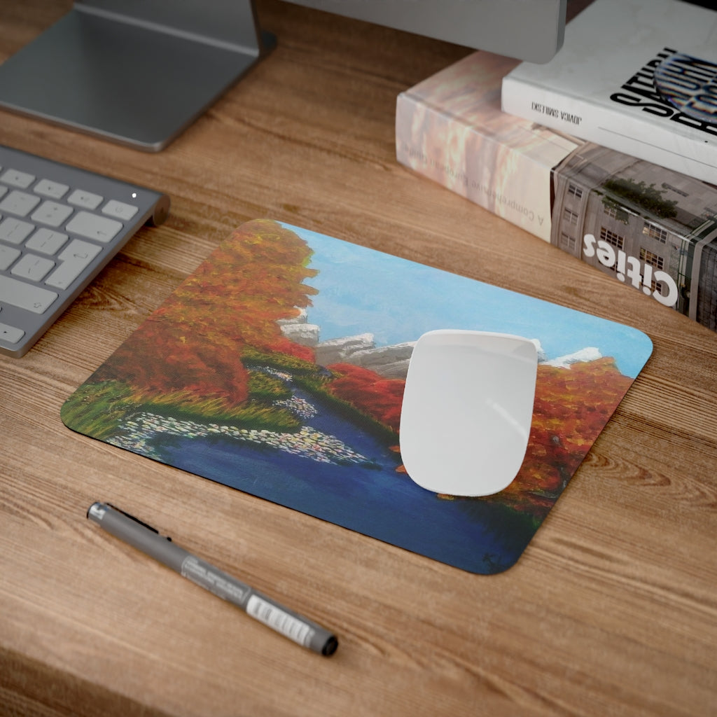 Autumn River Desk Mouse Pad